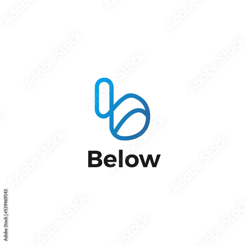 Letter B Line Modern Logo Design. Initial B Absrtact Logo for Brand Identity