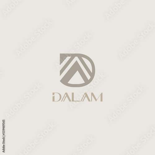 Letter DA Monogram Logo Design. Initial AD Absrtact Logo Identity for Branding and Business