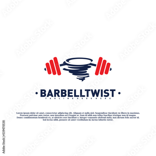GYM logo with twist symbol icon vector illustration. a unique, modern, and elegant logo. creative logo design.