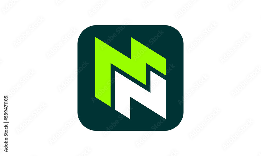 MN letter alphabet logo MN letter alphabet logo