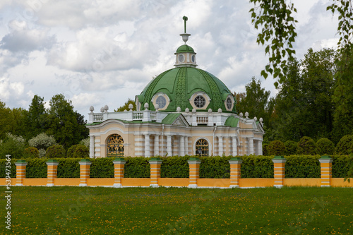Photography Picturesque pavilion Grotto in Kuskovo park. Moscow, Russia