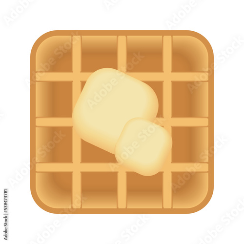 waffle with butter icon