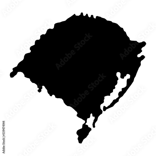 Rio Grande do Sul Map, state of Brazil. Vector Illustration.