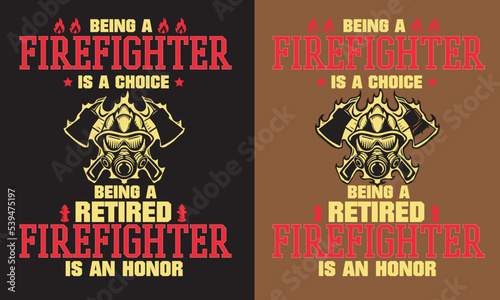 Firefighter veteran T shirt  photo