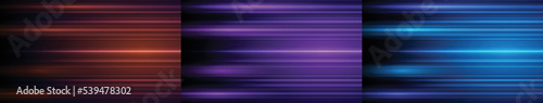 Set of abstract high-speed motion effect. Futuristic dynamic motion technology. Movement pattern for banner or poster design background idea. Vector eps10.
