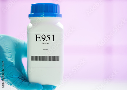 Packaging with nutritional supplements E951 sweetener photo