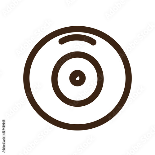 music player video outline icon
