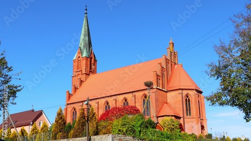 Kirche of the Holy First Apostles Peter and Paul. Krasnoznamensk, Kaliningrad. Autumn photo