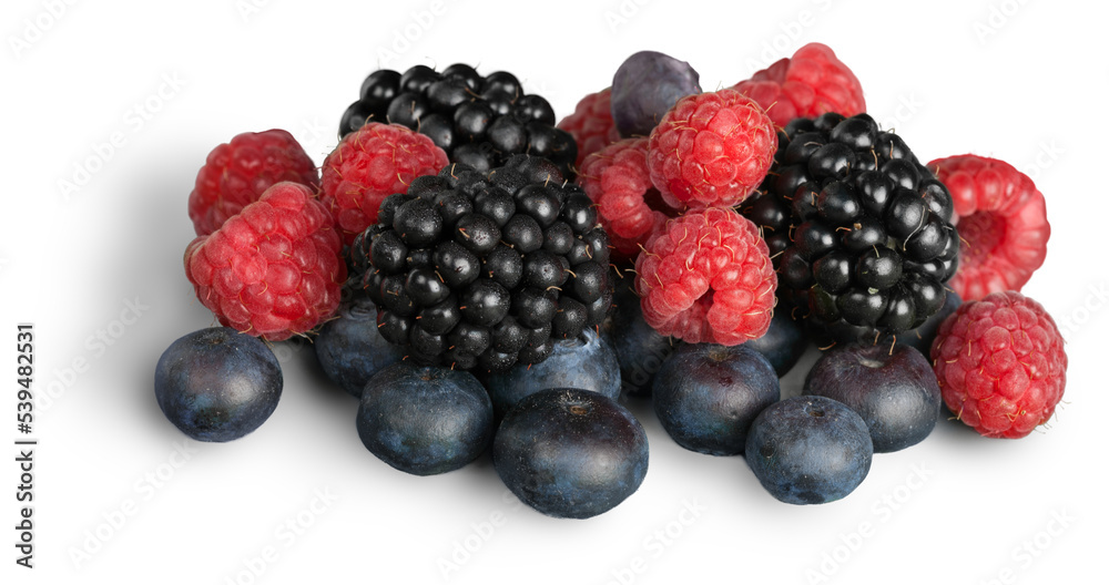 Fresh ripe berries on white background Fresh ripe berries on white background