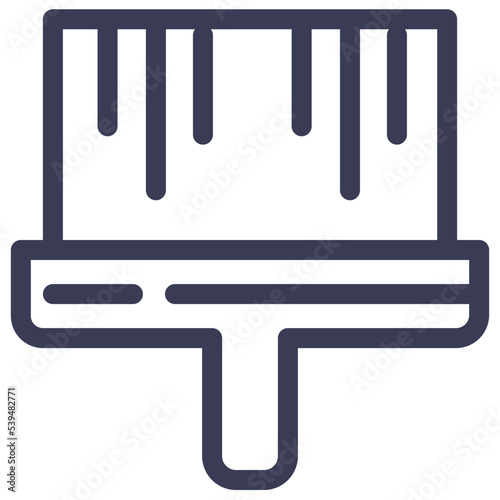 brush color design paint stationary tool icon