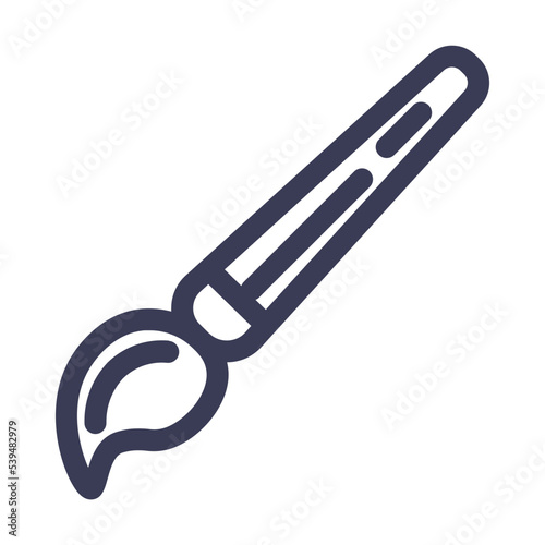 brush design paint stationary tool icon
