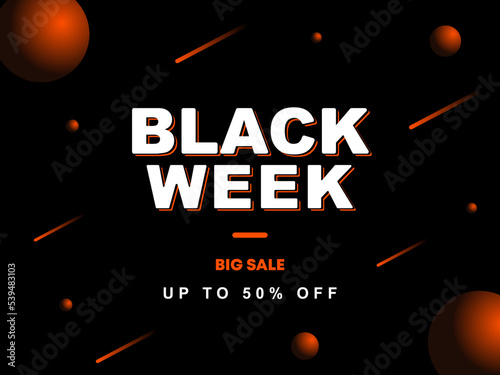 BLACK WEEK ORANGE Circle Planet Universe Shopping Off Web Sale	
