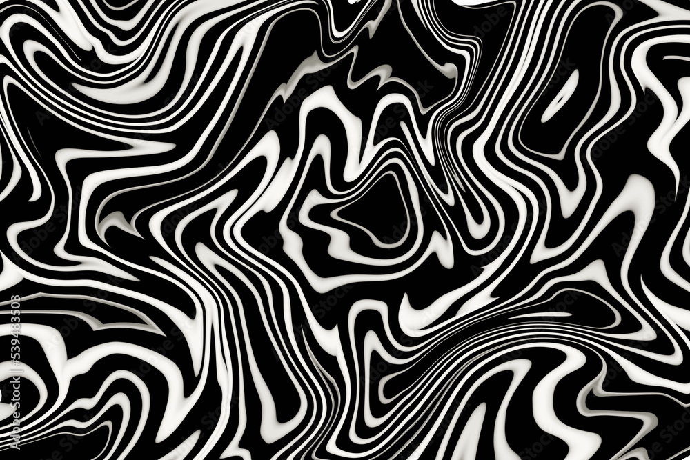 Abstract background in liquid form in black and white