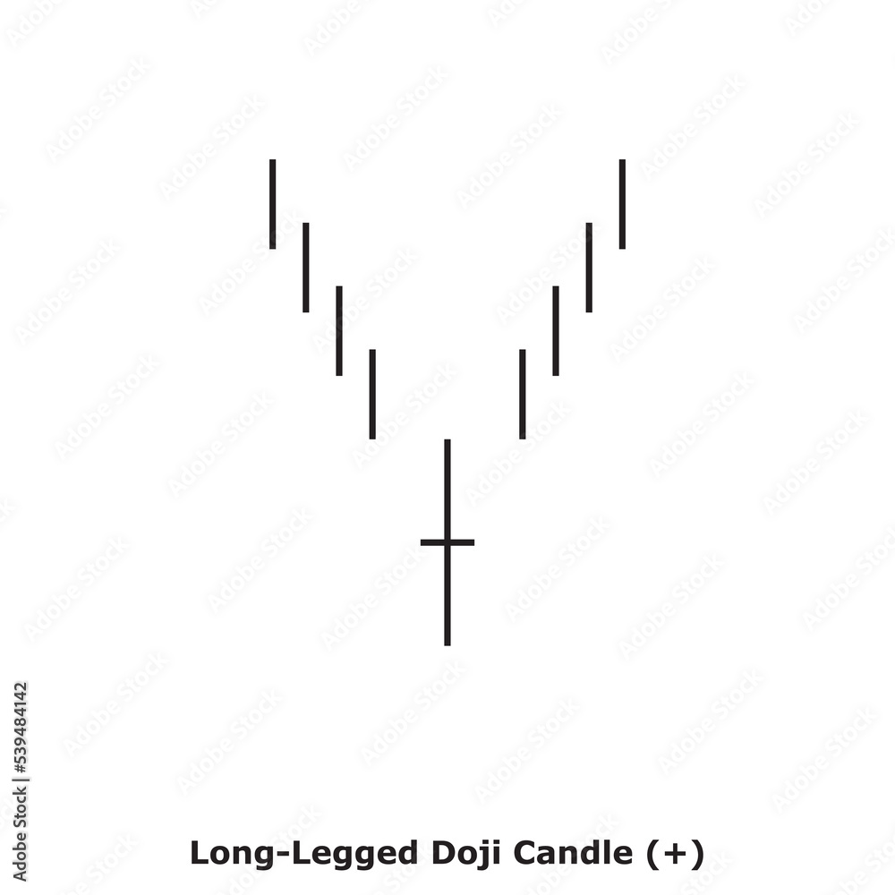 Long-Legged Doji Candle (+) White & Black - Square Long-Legged Doji Candle (+) White & Black - Square