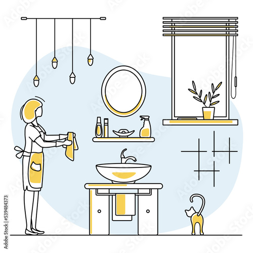 Vector Cleaning service Household Housekeeping