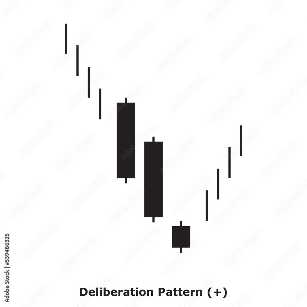 Deliberation Pattern (+) White & Black - Square