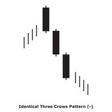 Identical Three Crows Pattern (-) White & Black - Square