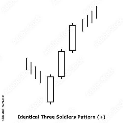 Identical Three Soldiers Pattern (+) White & Black - Square