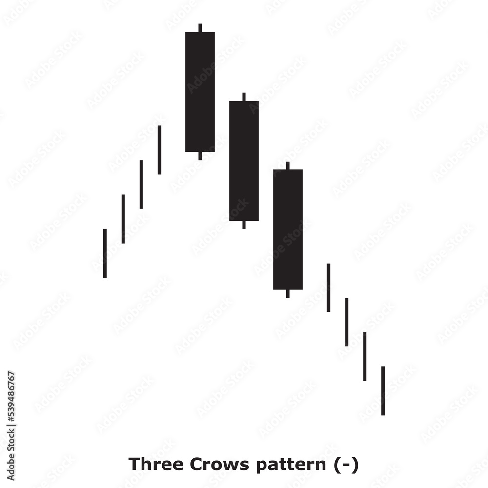 Three Crows pattern (-) White & Black - Square