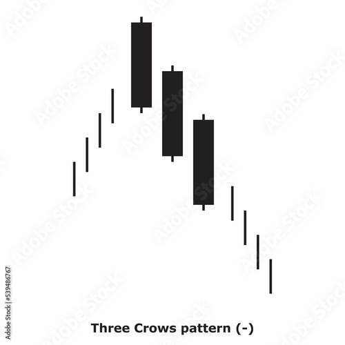 Three Crows pattern  -  White   Black - Square