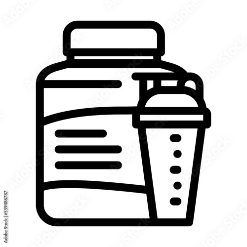 whey protein milk product line icon vector. whey protein milk product sign. isolated contour symbol black illustration