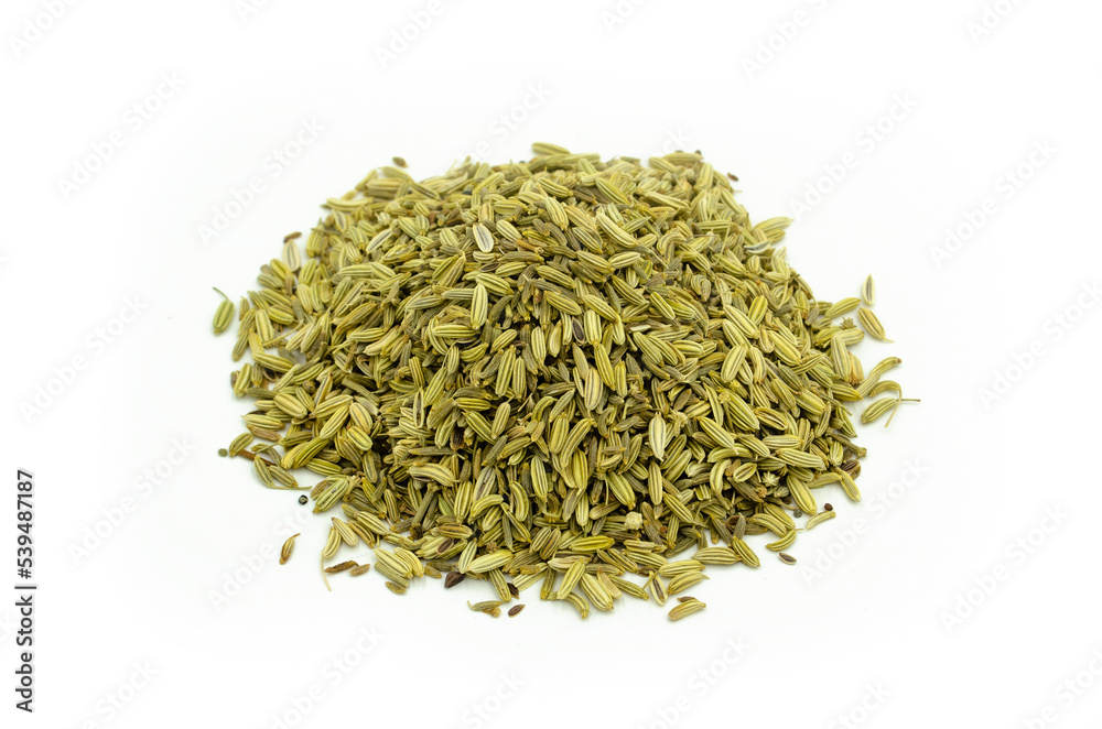 top view fennel seed tea on white top view fennel seed tea on white