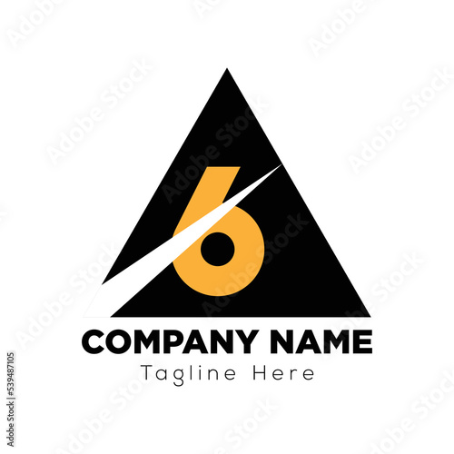 Abstract 6 letter modern initial logo design	