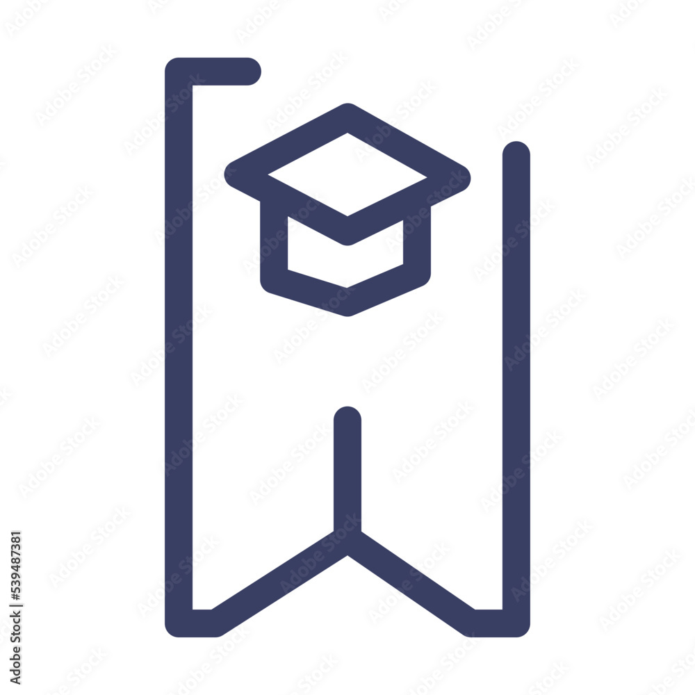 bookmark education tools book mortarboard icon bookmark education tools book mortarboard icon
