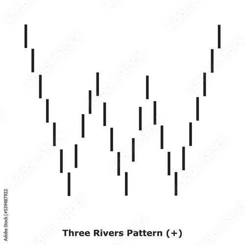 Three Rivers Pattern (+) White & Black - Square