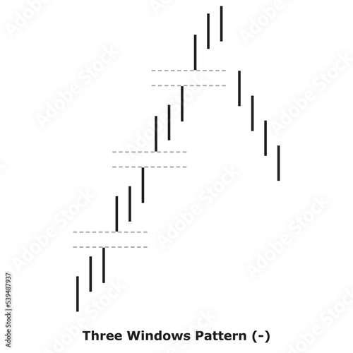 Three Windows Pattern (-) White & Black - Square