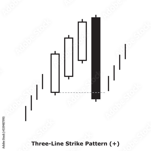 Three-Line Strike Pattern (+) White & Black - Square
