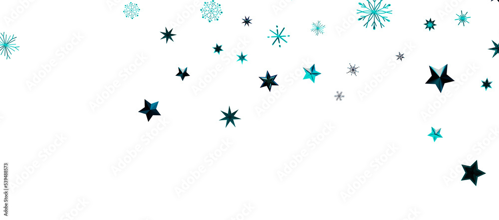 With Realistic Snowflakes Overlay On Light Silver Backdrop. Xmas Holidays With Realistic Snowflakes Overlay On Light Silver Backdrop. Xmas Holidays