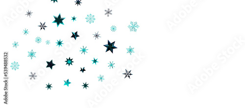 golden openwork shiny snowflakes  star  3D rendering.