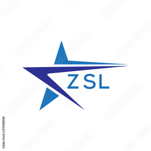 ZSL letter logo. ZSL blue image on white background. ZSL Monogram logo design for entrepreneur and business. . ZSL best icon.
 photo