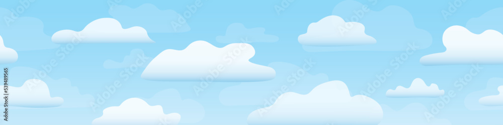 clouds on blue sky banner - vector illustration clouds on blue sky banner - vector illustration