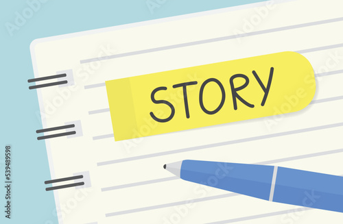 concept of story word- vector illustration