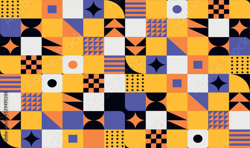 Colorful geometric abstract background. Modern geometric grid banner bright presentation illustration.