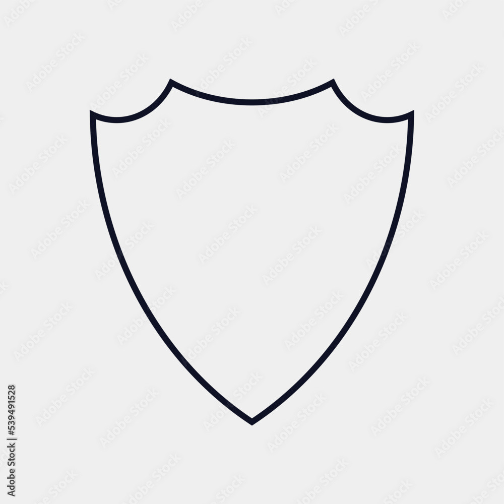 Shield outline protection vector Shield outline protection vector