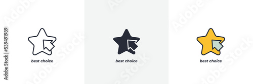 best choice icon. Line, solid and filled outline colorful version, outline and filled vector sign. Idea Symbol, logo illustration. Vector graphics