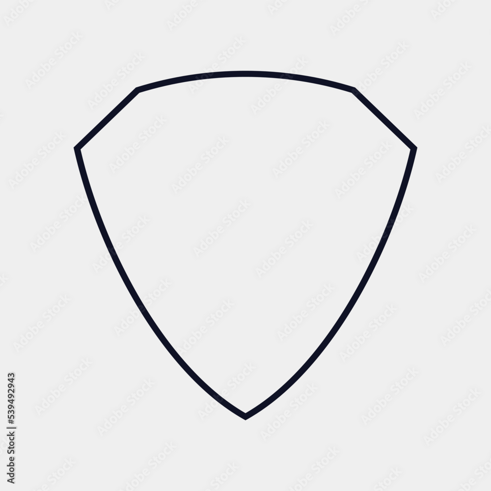 Shield outline protection vector Shield outline protection vector