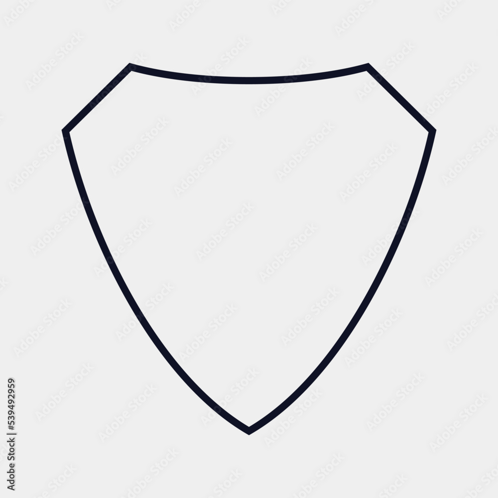 Shield outline protection vector Shield outline protection vector