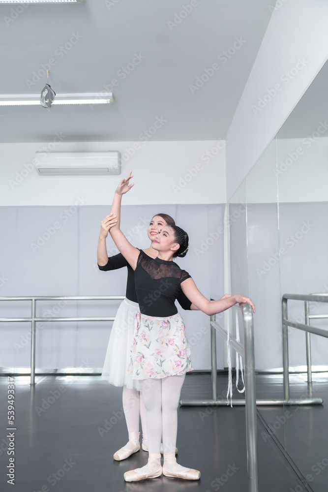 Female ballet dancers rehearse in ballet classes, they practice dancing, they are professional theater actors. Female ballet dancers rehearse in ballet classes, they practice dancing, they are professional theater actors.