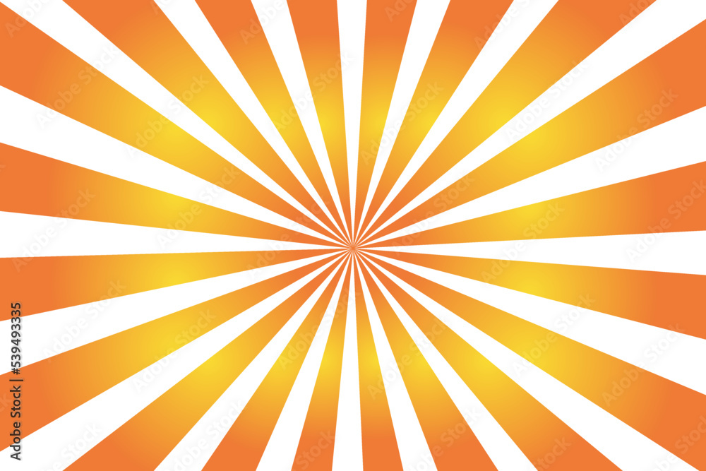 Fototapeta premium Orange radial background. Vector illustration