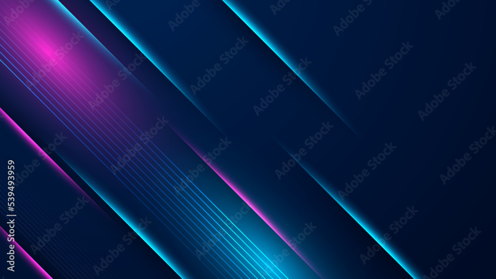 Abstract tech background. Futuristic technology interface with arrows, lines, waves, speed lights, motion, data concept, science element, cyberspace shapes, and connection lines.