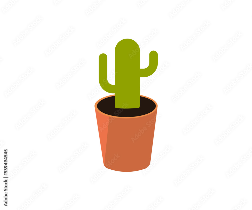 Home flower (cactus) in a pot. Vector icon. Home flower (cactus) in a pot. Vector icon.