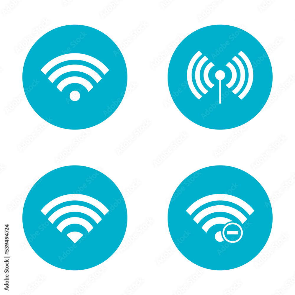 Vector icon of wifi and cellular data signal Vector icon of wifi and cellular data signal
