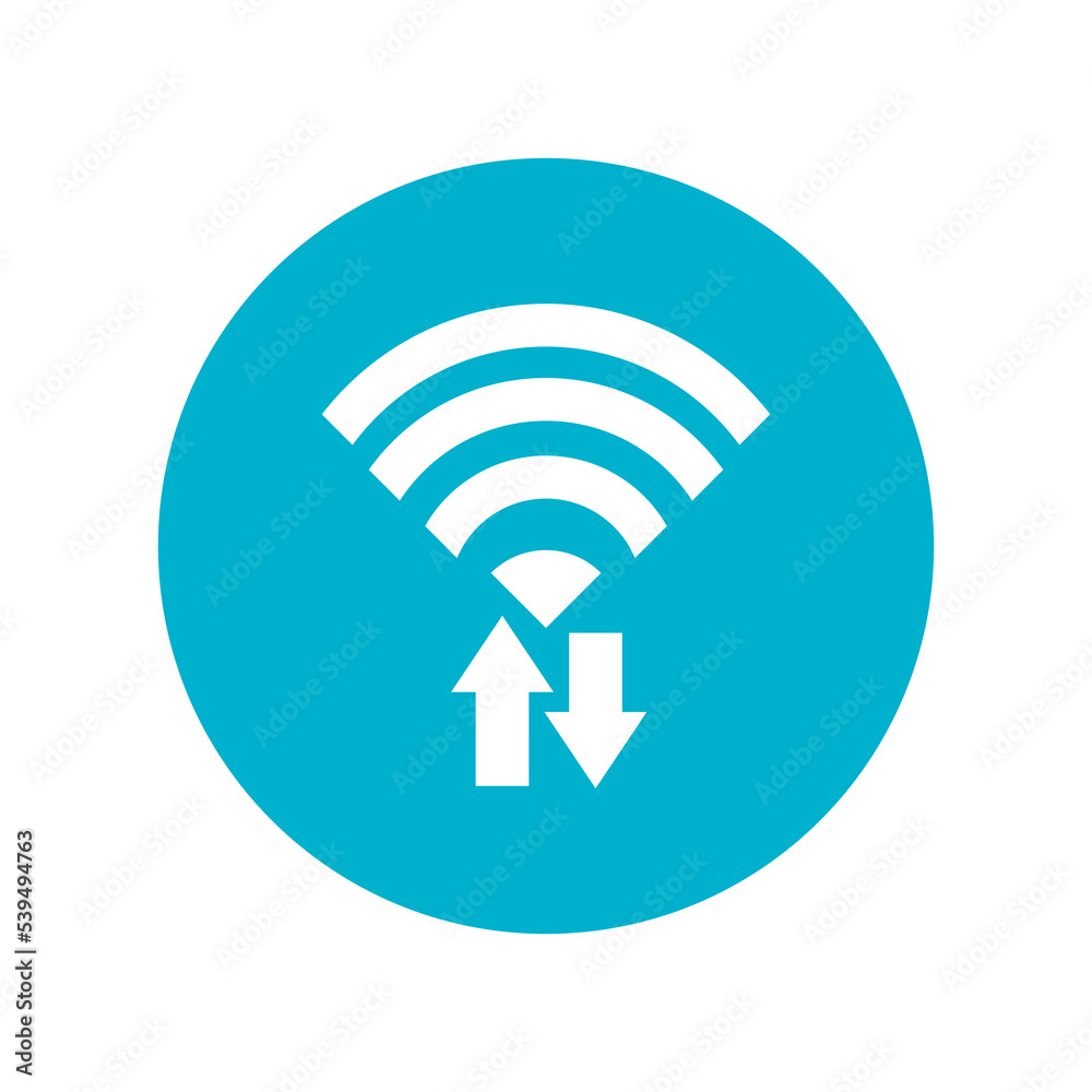 Vector icon of wifi and cellular data signal