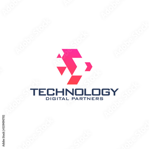 Free Download TECHNOLOGY DIGITAL PARTNERS LOGO DESIGN - GFXLoad