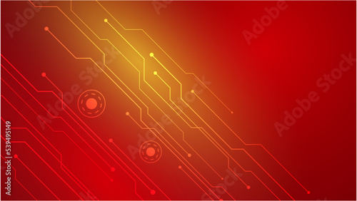 Abstract dark red background minimal with circuit line and motion speed light, abstract creative digital futuristic technology background. Luxury background with game tech element. Vector illustration
