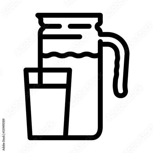 buttermilk milk product line icon vector. buttermilk milk product sign. isolated contour symbol black illustration